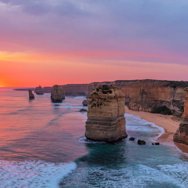 The Twelve Apostles on the Great Ocean Road at sunset